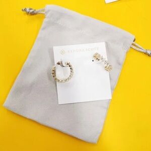 Kendra Scott Gold Crystal Hoop Earrings